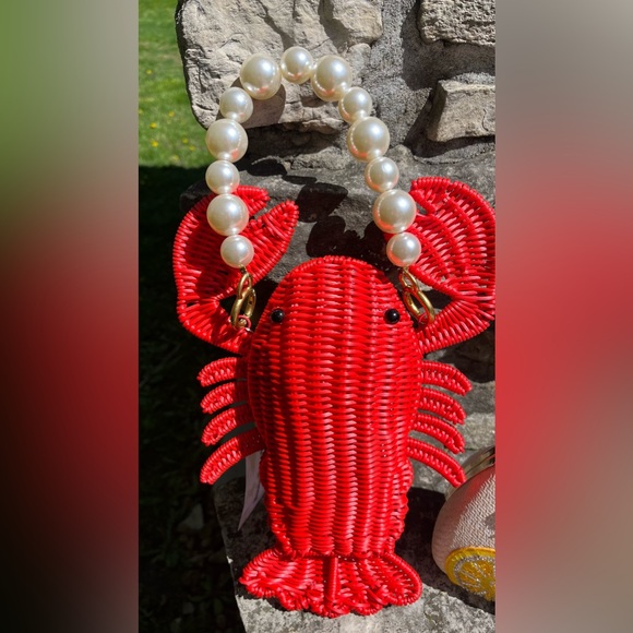 Handbags - Rare lobster purse with pearl handle